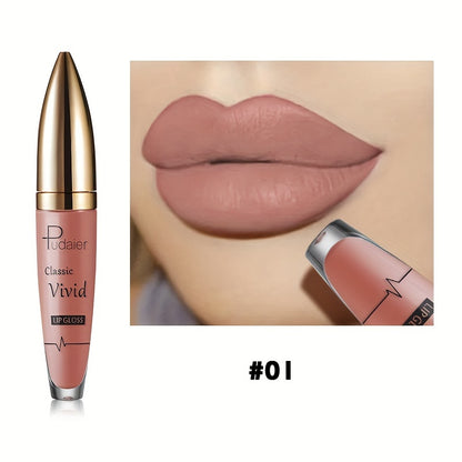 Matte Liquid Lipstick by Pudaier – Long-Lasting Nude Lip Color with Plant-Based Squalane, Hydrating & Smooth Formula, 8 Shades Available, Perfect for Daily Wear, Parties & Gifting