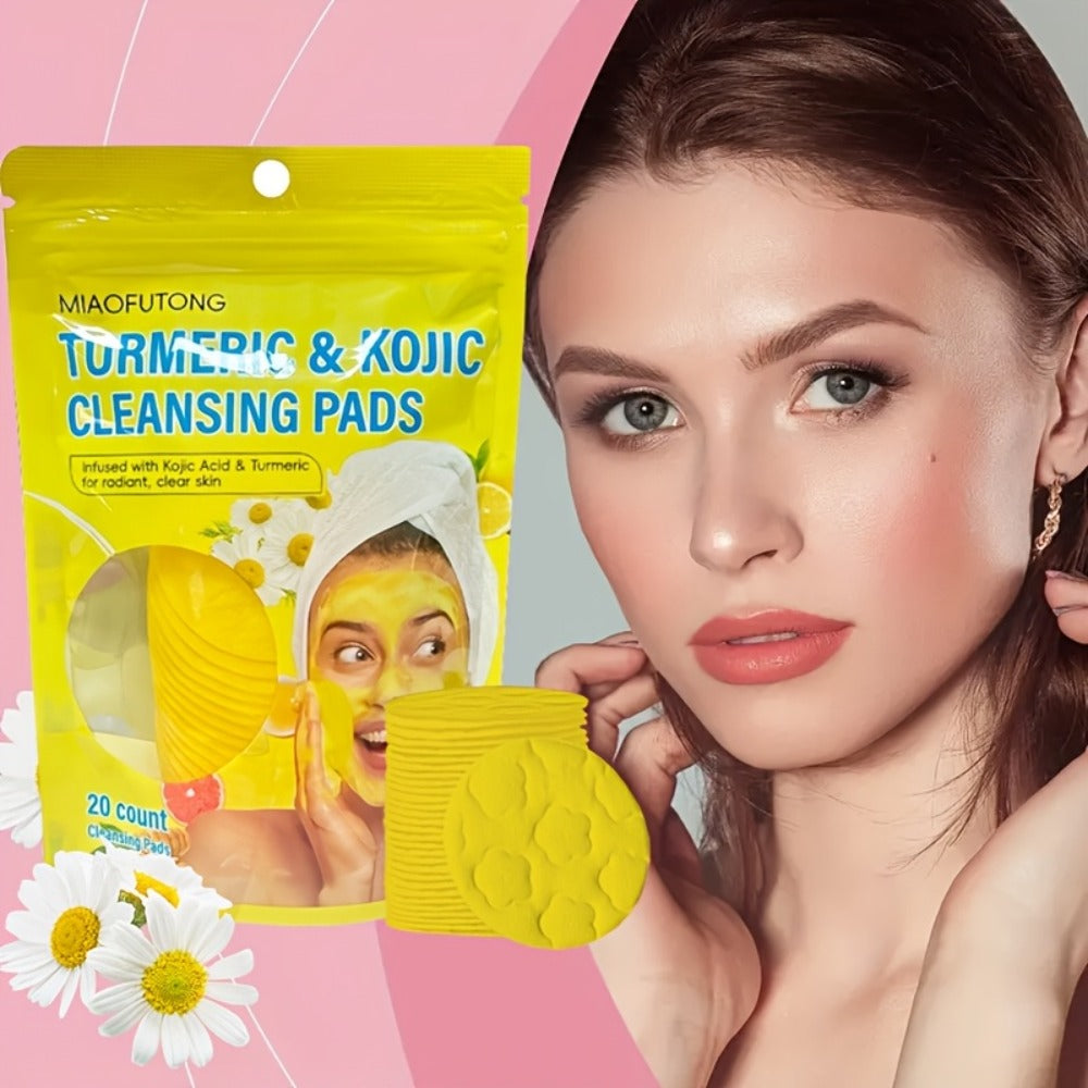 Ginger + Alpha Hydroxy Acid Dual-Action Ginger Alpha Hydroxy Cleansing Pad with Premium Ginger Granules and 0. 3% Alpha Hydroxy, 20 Sheets per Bag, Suitable for All Light Beige Types, Hydrating, Oil Control, Gentle Non-Irritating Deep Moisturizing