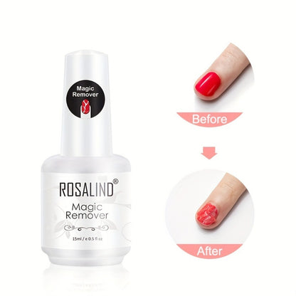 Gel Nail Polish Remover – Professional Formula Removes Gel Polish in 2–5 Minutes, No Foil or Soaking Needed, Includes Cuticle Pusher & Nail Scraper Tools