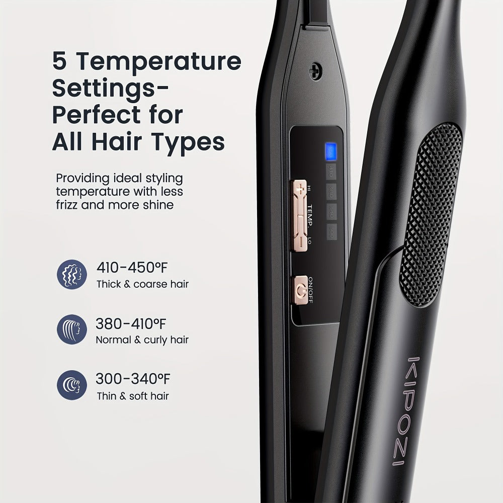 Kipozi 0.3inch Hair Straightener, Short Hair Styling Tools, Beard Care Tools, 2-in-1curly Hair, Curly Hair Straightening, Bangs Styling Small Hairdressing Tools, Unisex Hairdressing Tools, Hair Straightener for Men And Women, Valentine's Gift