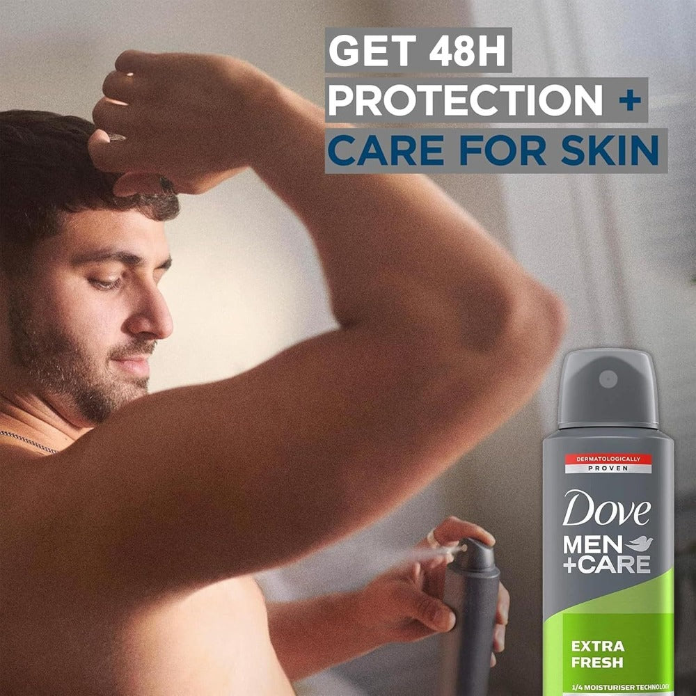 Dove Go Fresh Extra Fresh Deodorant Spray 150ml / 5oz Long-Lasting Dry Comfort Body Spray for Women Quick Dry Aerosol Light Fresh Scent Daily Underarm Care Smooth Skin Feel 48 Hour Protection Inspired Freshness Gentle Care Everyday Confidence Travel Frien