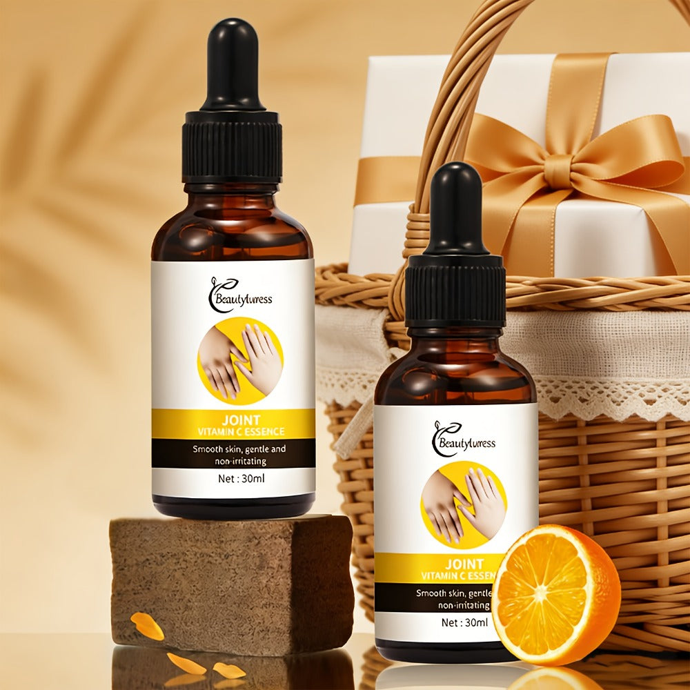 2 Bottles - Joint Vitamin C Essence, Moisturizing, No Dark Spots, Brighten, Shiny Light Beige, Daily Joint Care, Dark Spot Correction, Light Beige Brightening Regimen, Facial Serum, Brightening Skincare, Light Beige Formula, Non-Greasy Texture