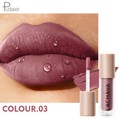 Velvet Liquid Lipstick Matte Lip Gloss — Long-Lasting Waterproof Non-Drying Formula, Highly Pigmented All-Day Wear in Nude Brown Pink Red Purple Gold