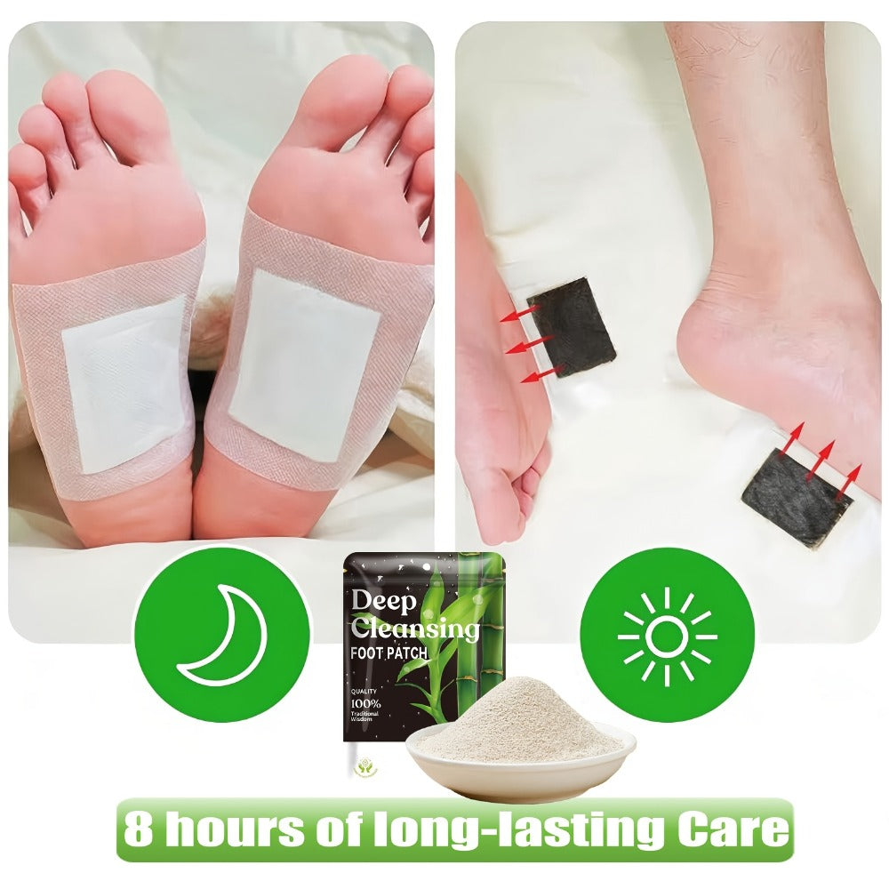 [Christmas Gift] 100pcs Deep Cleaning And Care Foot Patch Set - Green Package, Natural Bamboo Vinegar Ginger Powder Plant Ingredients, Alcohol Free Enhanced Cleaning And Moisturizing, Cheap Foot Care Massage Mat For Winter Foot Bath - Christmas Gift - Loc