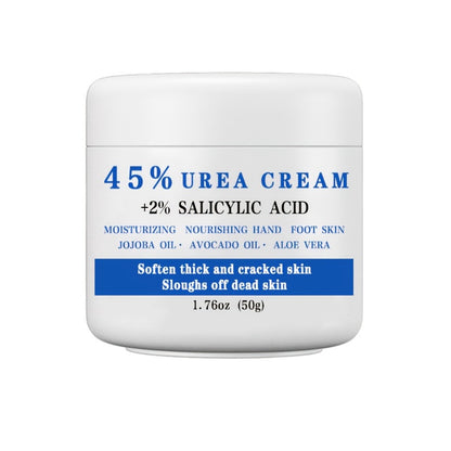 Foot Cream 45% Urea & 2% Salicylic Acid | Cracked Heel Repair Lotion for Dry Rough Thick Skin | Exfoliating Dead Skin Softening & Repairing Foot Care Treatment 1.76oz