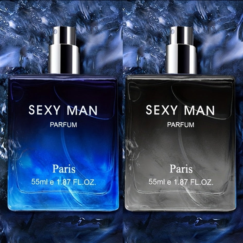 Men's Cologne Spray Long Lasting Woody Oriental Fragrance Warm Oud Sandalwood Scent for Dating Daily Wear Gift for Him Set of 2 (7054A / 7054B)