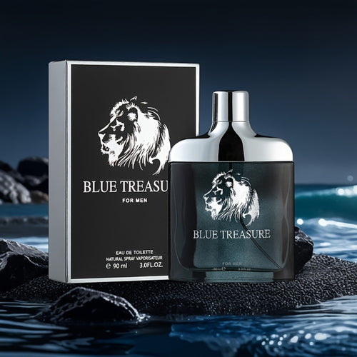Arabian Oud Perfume Unisex - Dubai Luxury Woody Fragrance 3.38 oz Long Lasting Middle East Scent, Limited Edition Blue Treasure Cologne Gift for Men and Women