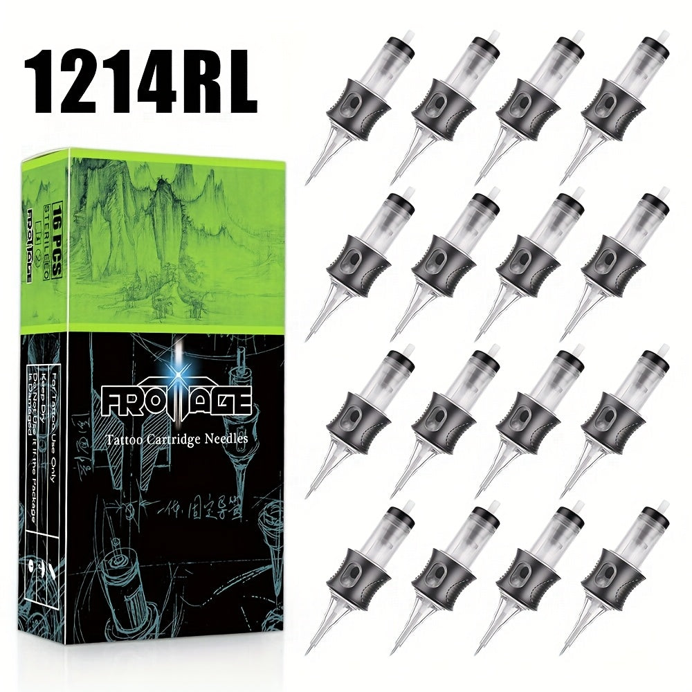 Tattoo Cartridge Needles Integrated Set High Transparency Tips Stable Assembly Round Liner Shader Curved Magnum M1 for Artists & Beginners 26 Sizes RL RS CM