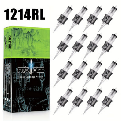 Tattoo Cartridge Needles Integrated Set High Transparency Tips Stable Assembly Round Liner Shader Curved Magnum M1 for Artists & Beginners 26 Sizes RL RS CM