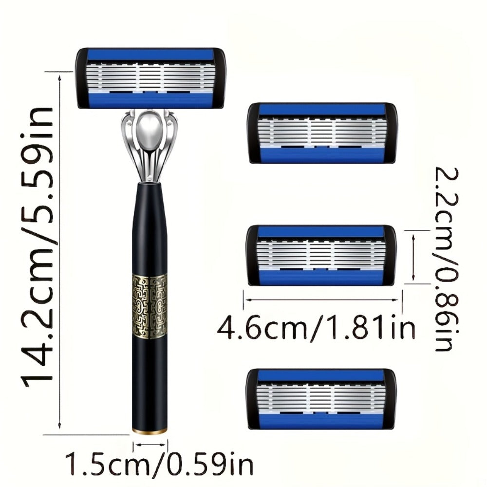 2 Handles + 54 Replacement Blades, 2 Handles + 32 Replacement Blades, 1 Handle + 18 Replacement Blades, Manual Razor Set, Stainless Steel Razor Set, Men'S Manual Razor, Men'S Razor, High-Quality Men'S Razor Set, Men'S Manual Shaver, Large Capacity