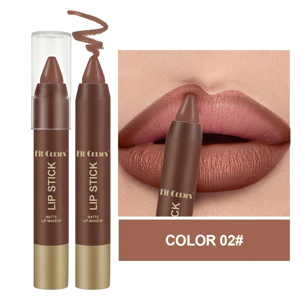 Lipstick Set 6 Pack Matte Long Lasting Waterproof Full Coverage - Non-Fading Velvet Lip Color for All Skin Tones Orange Brown Pink Purple Red Shades Makeup Gift for Women