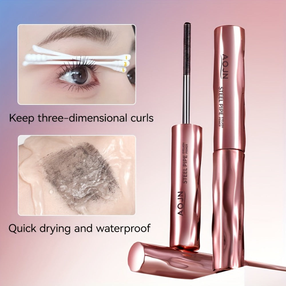 Waterproof Mascara Primer 24-Hour — Smudge-Proof Volumizing Eyelash Primer with Spiral Brush for Curling & Lengthening, Long-Lasting All-Day Eye Makeup