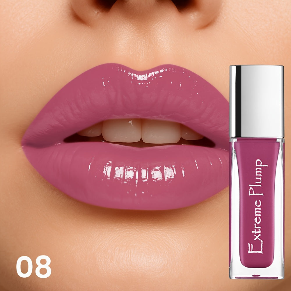 Long-Lasting Water-Gloss Lip Gloss - Moisturizing & Hydrating, Sweatproof Non-Sticky Pinkish-Shimmer Lip Gloss with Glossy Finish, Nude Pink Tint for All Light Beige Types (Light Beige to Nude) - Smooth Lip Gloss for Women, Parties, Weddings & Everyday, M
