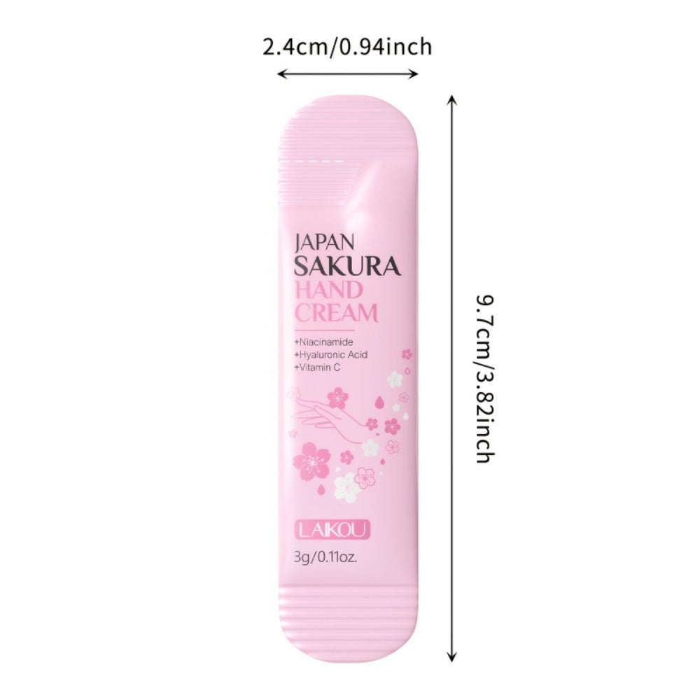Cherry Blossom Hand Cream 20pcs — LAIKOU Japanese Sakura Moisturizing Hand Cream with Glycerin & Vitamin C, Lightweight Portable Travel Size | Mother's Day Gift Set