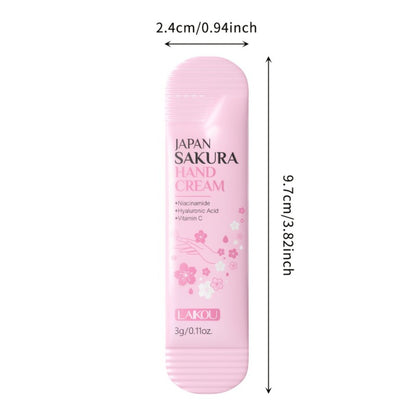 Cherry Blossom Hand Cream 20pcs — LAIKOU Japanese Sakura Moisturizing Hand Cream with Glycerin & Vitamin C, Lightweight Portable Travel Size | Mother's Day Gift Set
