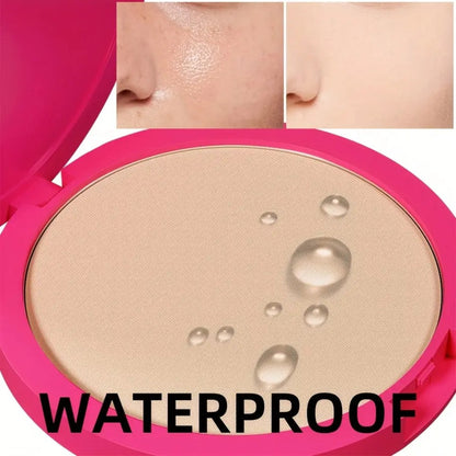 Powder Foundation Waterproof Matte — Full Coverage Non-Cakey Formula | All Skin Types | Light to Medium Tone | 0.31 oz Compact