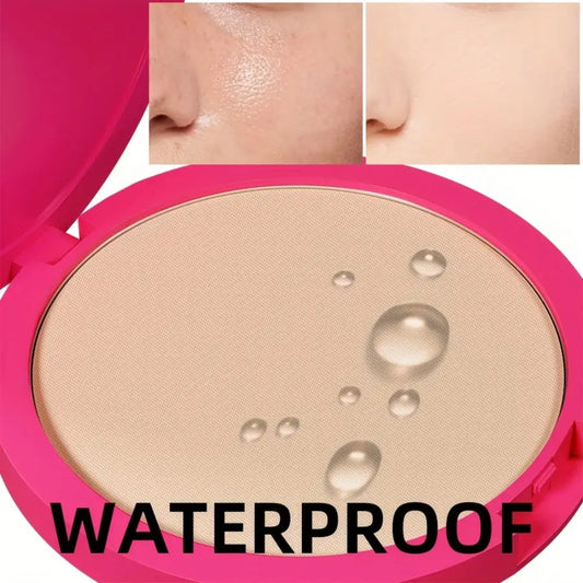 Powder Foundation Waterproof Matte — Full Coverage Non-Cakey Formula | All Skin Types | Light to Medium Tone | 0.31 oz Compact