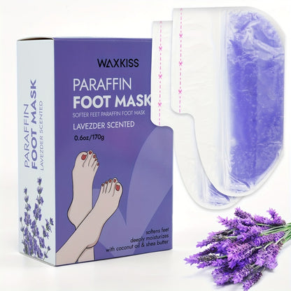 Paraffin Hand & Foot Mask — WAXKISS Moisturizing Wax Mask Set, Lavender & Grapefruit Scent, Non-Greasy Skin Softening Treatment | Portable Hand Foot Care Kit