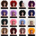 16-inch Short Curly Afro Kinky Curly Red Wig, Women's Fashionable and Elegant Stretchable Net Synthetic Fiber Hair Replacement Wig for Women, Heat-Resistant Fiber Wig Suitable for Daily Wear, Cosplay, Parties, Music Festivals, Weddings, and Balls