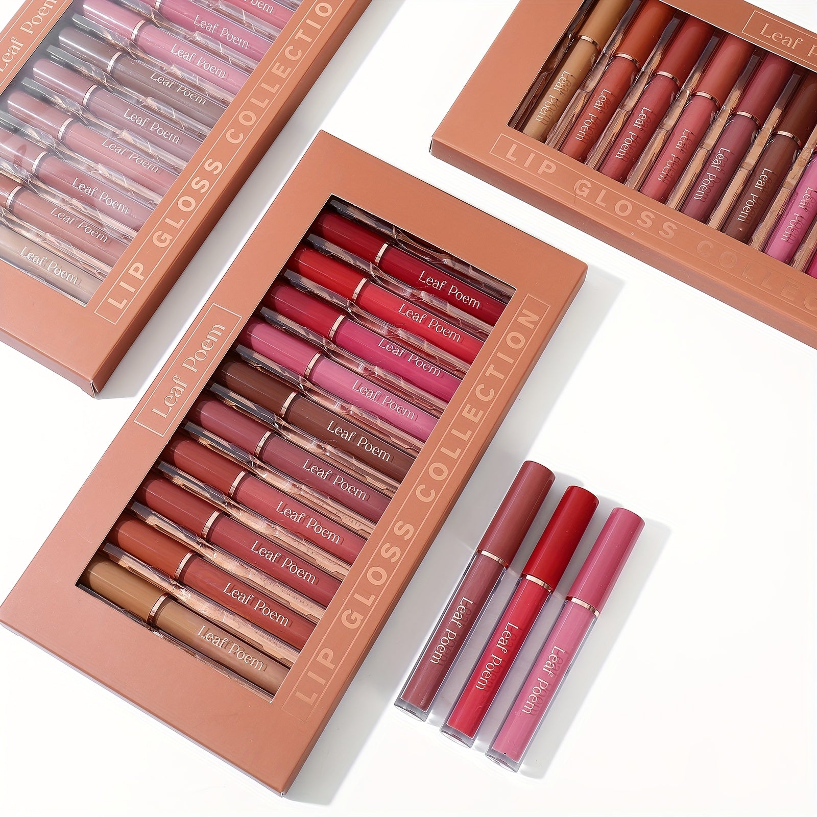 12pcs Lip Gloss Set, Non-stick And Non-fading, Long-lasting - High Color Display, Moisturizing, Waterproof, Hydrating Texture Lip Gloss Suitable for All-day Use, Easy to Apply - Suitable for All Skin Tones And Occasions, Perfect Holiday Gift