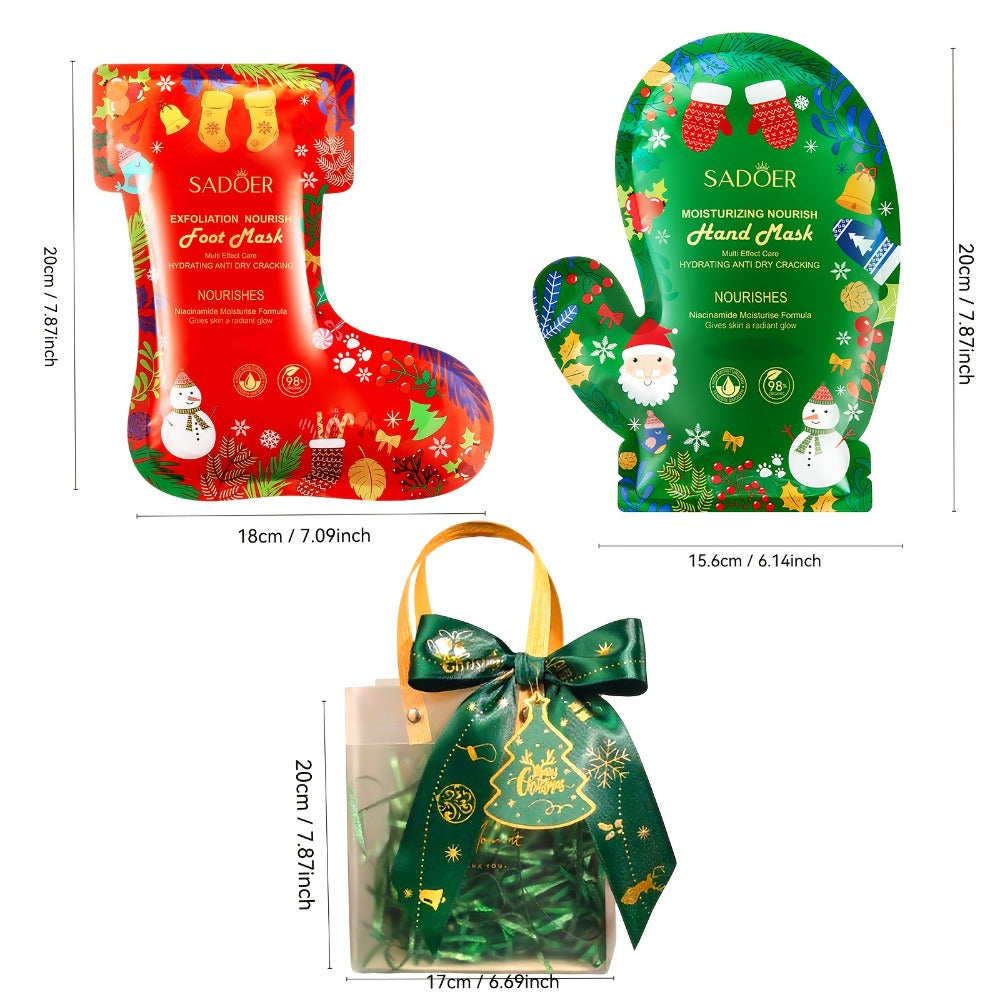 6pcs Of Hand Masks + 6pcs Of Foot Masks, Moisturizing Hand Mask And Foot Mask Set, Rich In Glycerin/collagen And Niacinamide Moisturizing Ingredients, The Best Valentine's Day/Mother's Day Gift for Ladies And Mothers