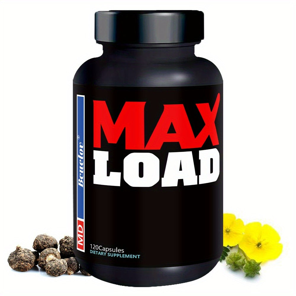 Load Supplements - 7-In-1 Dietary Supplement with L-Arginine & Tribulus - Supports Overall Health, Immune Health, And Daily Vitality - 120 Capsules