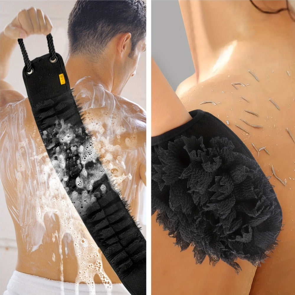 2pcs/4pcs Gentle Touch Exfoliating Back Scrubber, Dual-Sided Body Scrub Towel with Non-Slip Handles, Deep Cleansing & Skin Bath