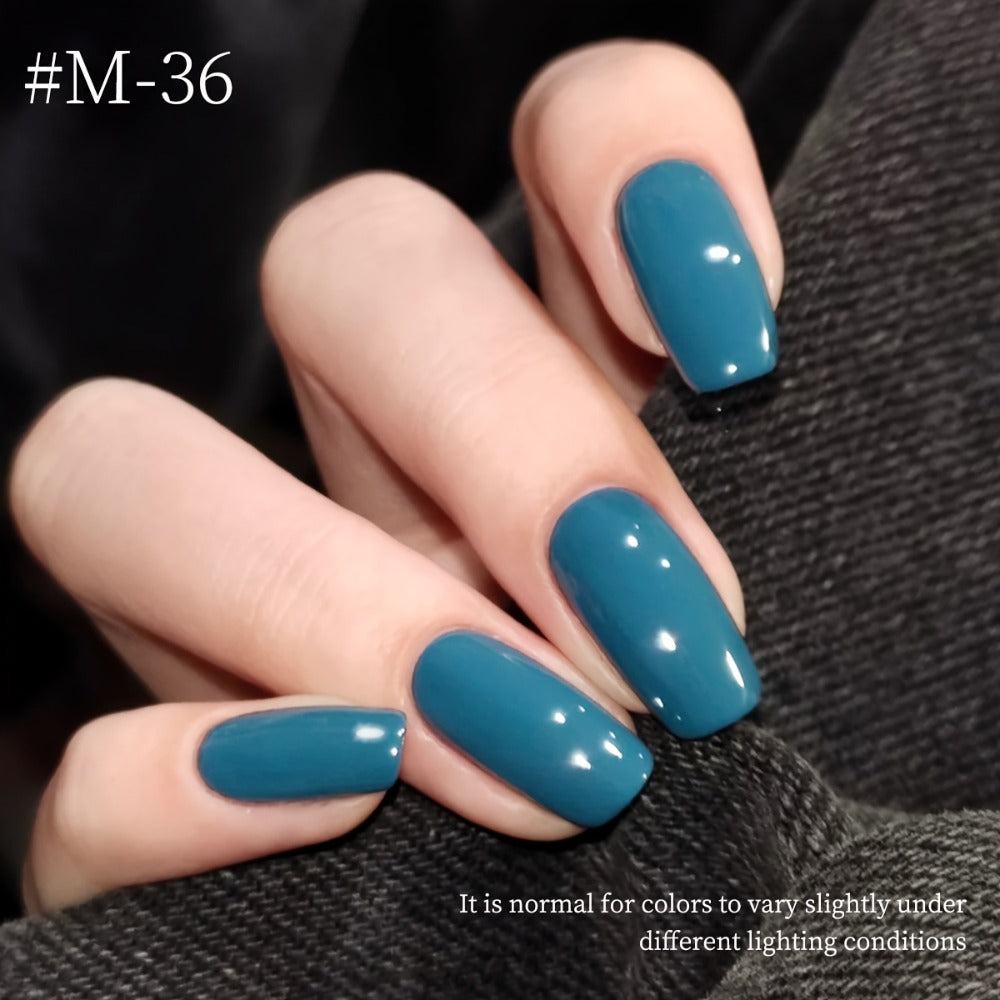 XEIJAYI 6-Color Peacock Blue & Sapphire Blue Nail Gel Set - High Saturation Salon & Gel Polish, Smooth & Durable Long-Lasting Formula, Alcohol-Free, 6 Shades (Light Blue to Navy) for Manicures/Pedicures, Christmas Gift for Women