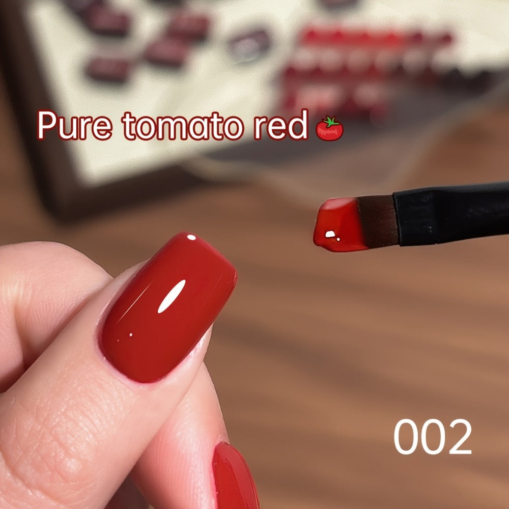 MORDDA 9pcs/set Ancola Red Solid Glue -- New Spring And Summer Nail Products Multifunctional Solid Nail Polish With Gradient Effects With Shiny Gloss And Fashionable LED Nails In High Saturation Colors A Top Choicefor Women's Manicures DIY