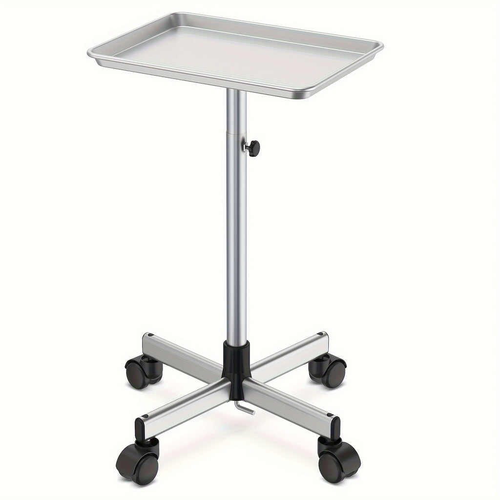 Salon Tray On Wheels- Premium Aluminum Tattoo Tray- Adjustable Salon Service Rolling Tray Hairdresser Cart With Spa Rolling Tray, Valentines Gifts, Valentines Day Gift For Her, Valentines Day Gift For Wife, Valentines Day Gift For Girlfriend
