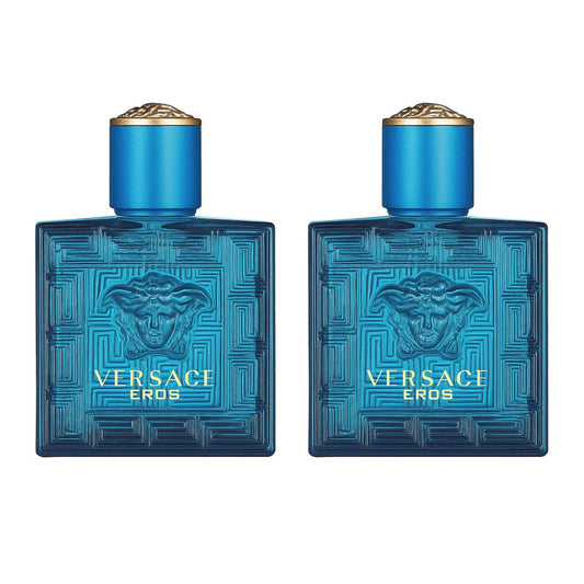 Versace Eros Eau de Toilette Mini for Men – Pack of 2 (0.17 oz / 5ml Each) | Bold & Fresh Travel-Size Fragrance