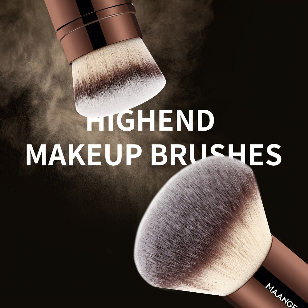 MAANGE 20pcs Aluminum Tube Facial Makeup Brush Set+storage Bag, Foundation Make-up Brush, Powder Blusher Brush, Powder Brush, Eye Makeup Brush, Kabuki Makeup Brush, Travel Portable, Multi-functional Makeup Brush Set