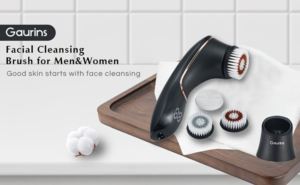 Facial Cleansing Brush Face Scrubber Rechargeable Electric Spin Cleanser Device for Exfoliating, Massaging And Deep Cleansing Removing Blackhead, Face Massaging