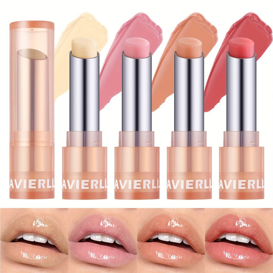 4pcs/set Long-lasting Waterproof Lip Balm - Moisturising And Nourishing VE Oil And Plant Oils - 1pc for Dry, Chapped Lips, Ideal Perfect for Women's Makeup, Easter, And Music Festival Gifts, AVIERLL