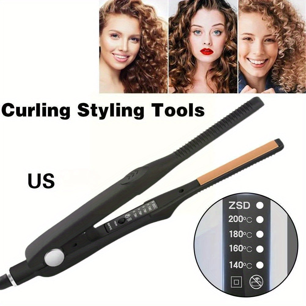2-In-1 Hair Straightener Curling Iron, 4 Modes Adjustable - Fast Crimper Hair Tool, Root Crimper for Professional Salon, Wavy Hairstyle Hair Tools Holiday Gifts