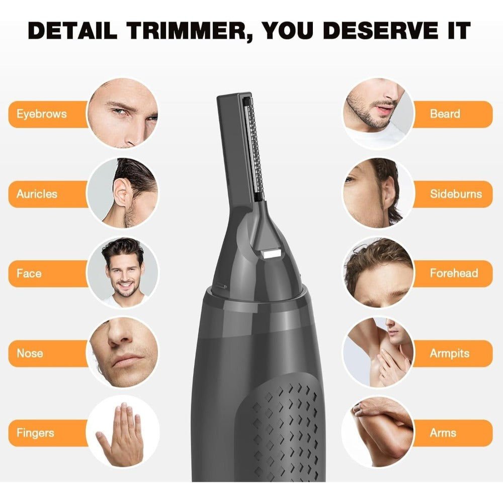 Eyebrow Trimmer for Men, Rechargeable Ear and Nose Hair Trimmer - Electric Detail Trimmer for necklines, sideburns, Ear Hair Trimmer