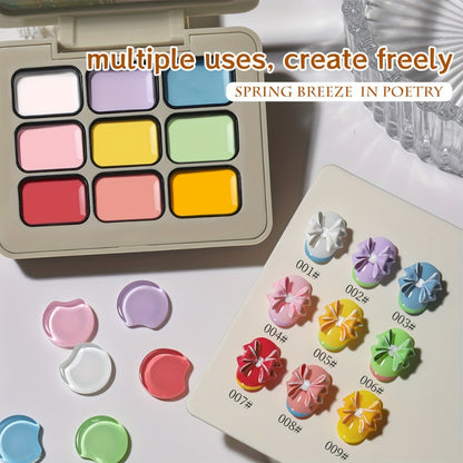 Gel Nail Polish Set 9 Colors with LED Lamp Pen MORDDA Spring Breeze - High Saturation Creamy Alcohol-Free Soak Off UV LED Long Lasting Shimmer Finish Salon & Home DIY Manicure Holiday Gift Kit Women