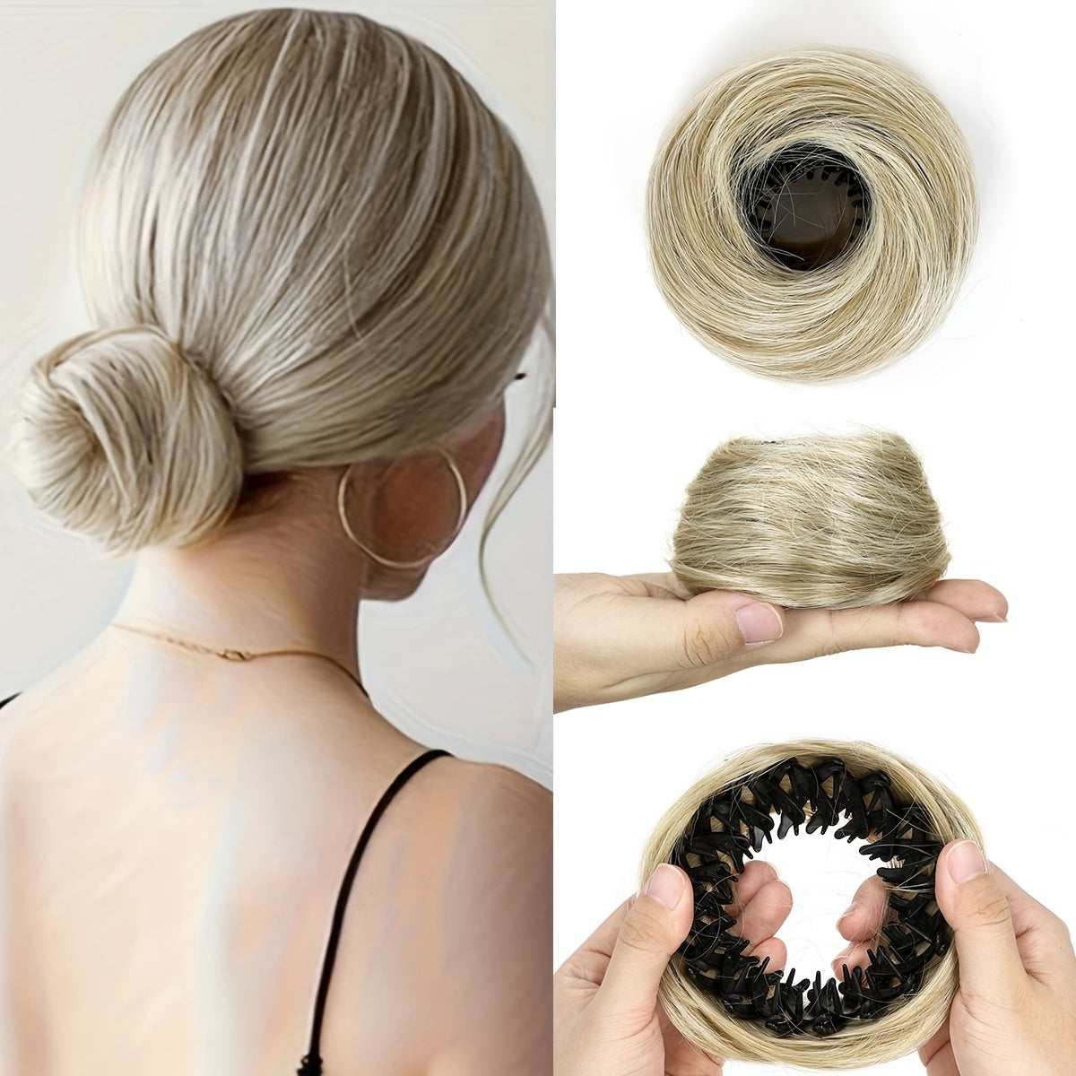 4-inch Magic Bun Hair Accessory for Women, Easy-to-use Headbands And Hair Clips, Perfect for Elegant High Ponytails, Made Of High-temperature Synthetic Fiber, Ideal for Weddings, Parties, And Formal Events, Suitable for Formal Occasions