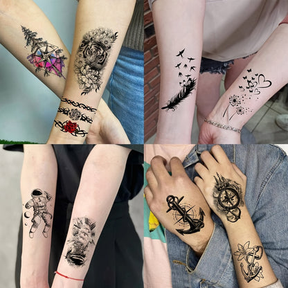 Temporary Tattoos Religious Christian 68 Sheets | God Jesus Christ Faith Prayer Peace Tribal Lion Eye Quotes | Bulk Fake Tattoo Stickers for Men Women Adults | Half Arm Sleeve Body Art Set