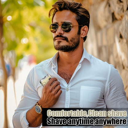Electric Shaver for Men Mini Portable Dual Floating Blade with Digital Display USB Rechargeable Compact Travel Razor Clean Shave Classic Black Gift for Him Holiday Christmas