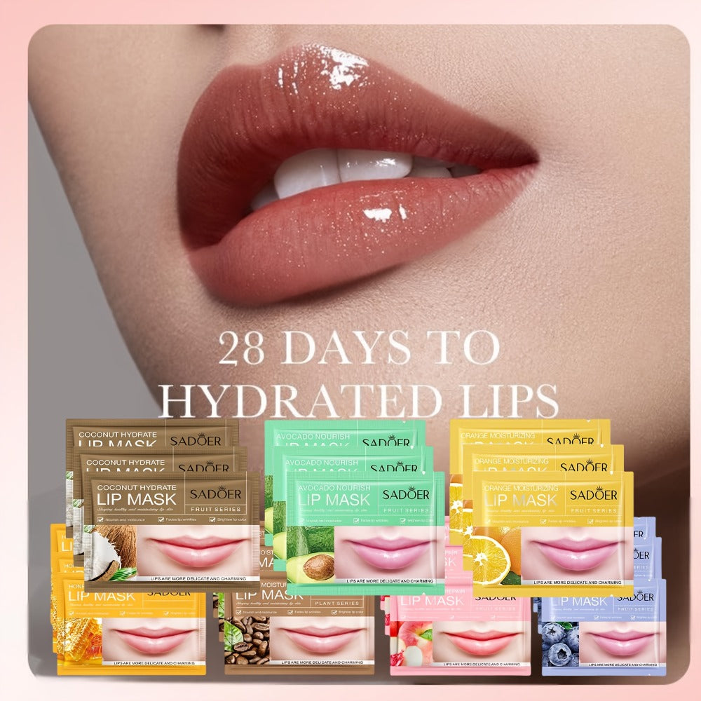 30 PCS Moisturizing Lip Mask.Crystal Lip Care Gel Pads Mask For Moisturizing, Let Your Lip Smoothing, Exquisite. Skin Moisture Essence