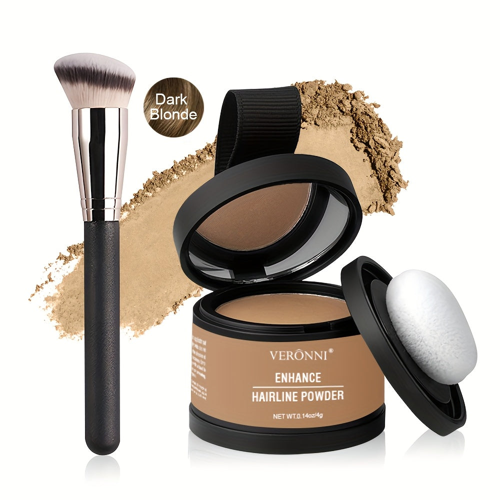 Hairline Shadow Powder Kit with Brush, Instantly Conceal Hairline And Hair Root, Waterproof Hairline Powder Filler for Natural Look