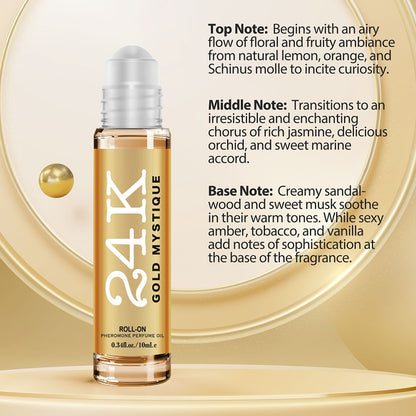 Pheromone Cologne for Men Roll-On Perfume Oil - Attract Women Long Lasting Fragrance Body Oil with Natural Pheromones for Dating & Social Confidence