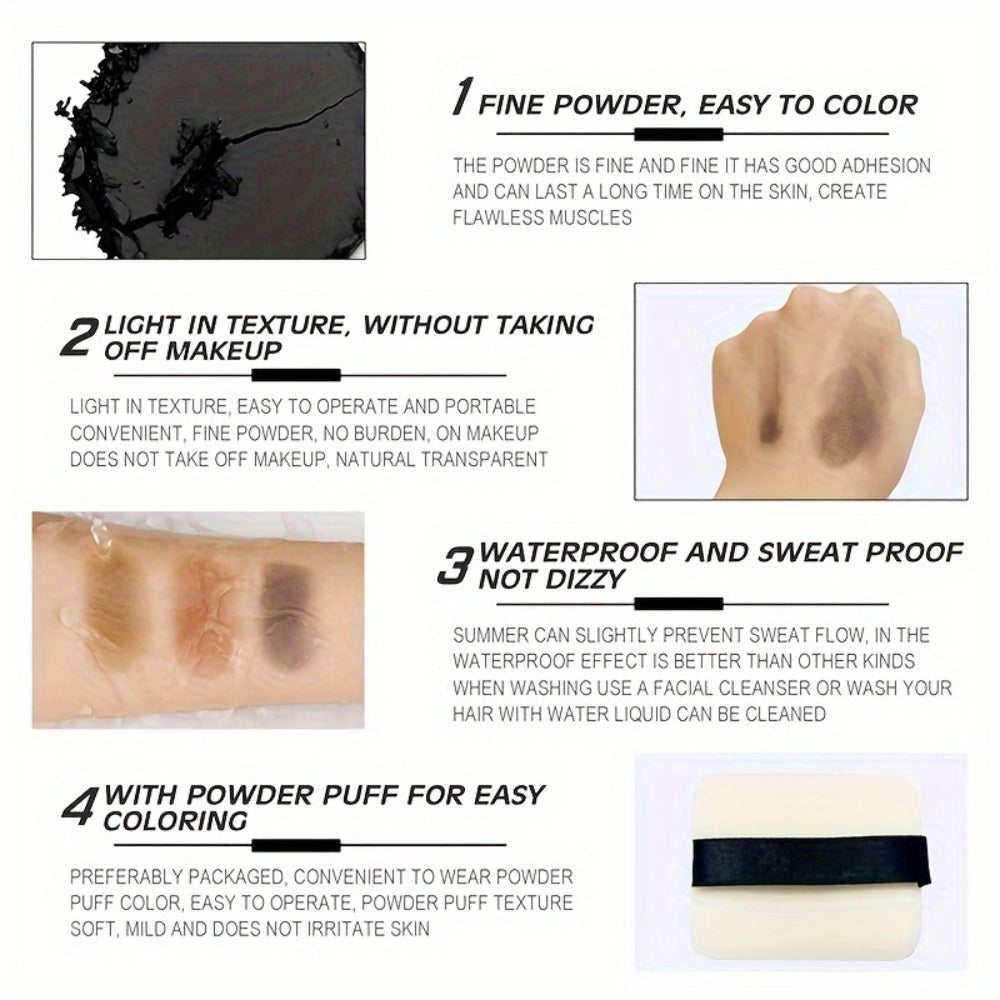 Hairline Powder Root Touch Up — SEVICH 12g Gray Coverage Hair Shadow, Bald Spot Concealer, 24H Stain-Proof with Plant Squalane, for Women & Men, Coffee