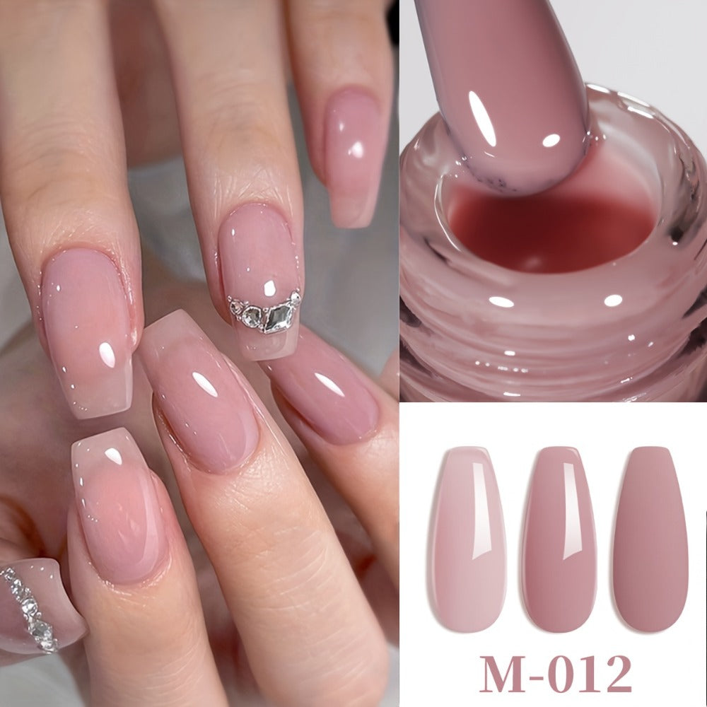 Spring Nail Art Fashion 2025 Bright Nails 4pcs/set 0.51oz New Trendy Icy Nude Nail Polish Semi Permanent Nail Dip LED Nail Salon DIY Nail Salon Gel