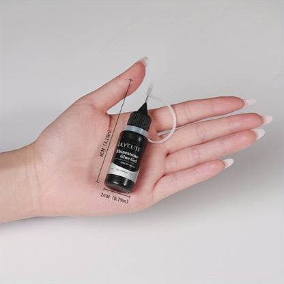 Nail Rhinestone Glue Gel 2pcs — Clear Nail Art Adhesive for 3D Rhinestones, Drill Jewelry & Decorations | LILYCUTE Sticky Nail Glue Gel 0.34oz