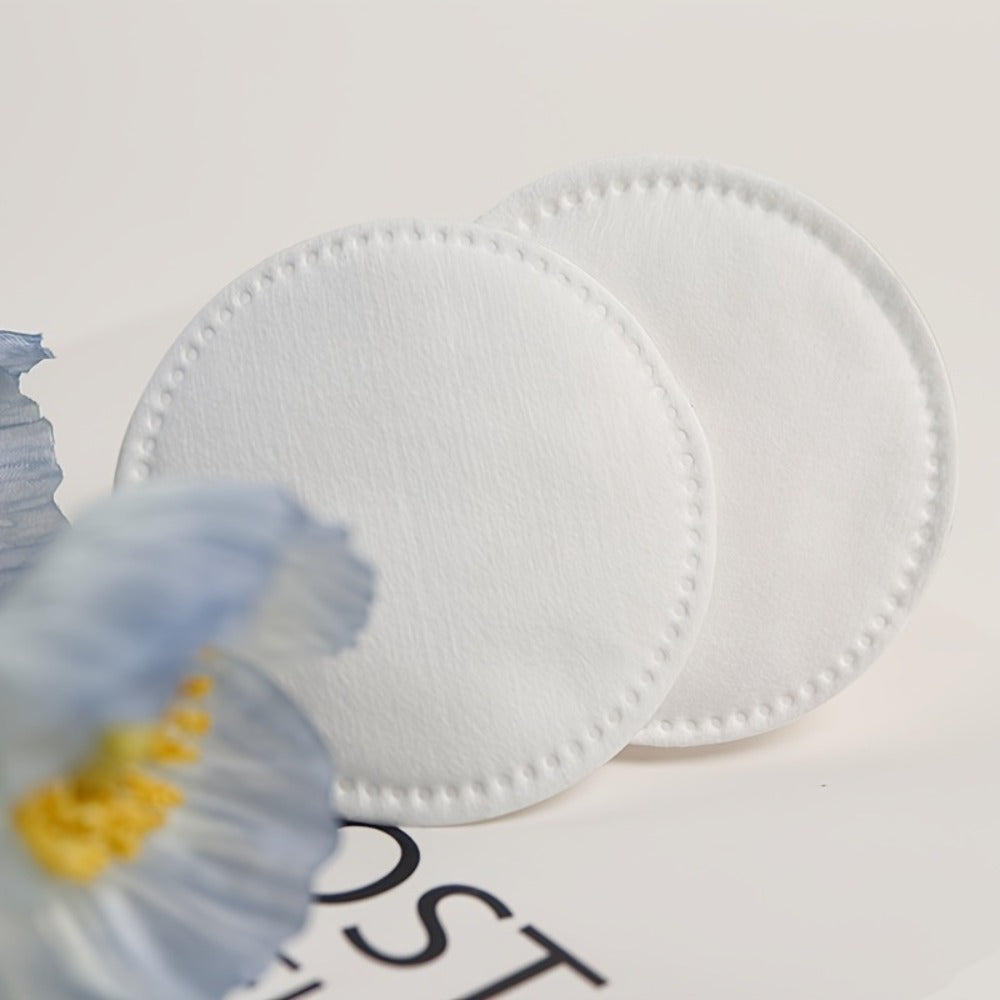 300pcs/600pcs Thicker Round Cotton Pads, 100% Cotton Makeup Removal Cotton, Gentle and Softer, Double-Sided Use, Hypoallergenic, for Wet & Dry Use, Ideal for Face & Eye Cleansing, Toner Application, Nail Polish Remover