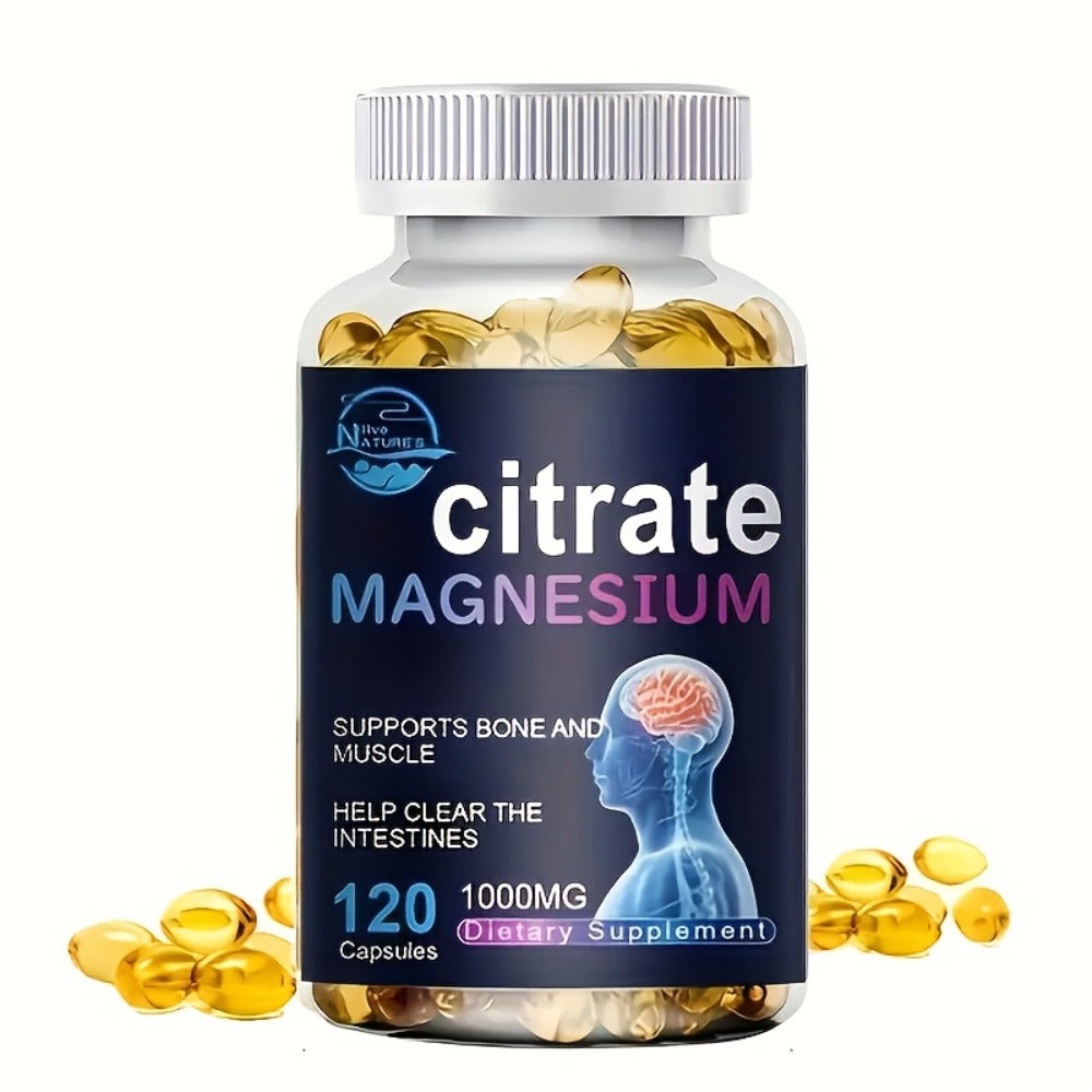 Magnesium Citrate 1000mg - Promotes Healthy Sleep, Relaxation, And Supports Body Function, Maintains Muscle Health, And Keeps You Energized -120 Pills
