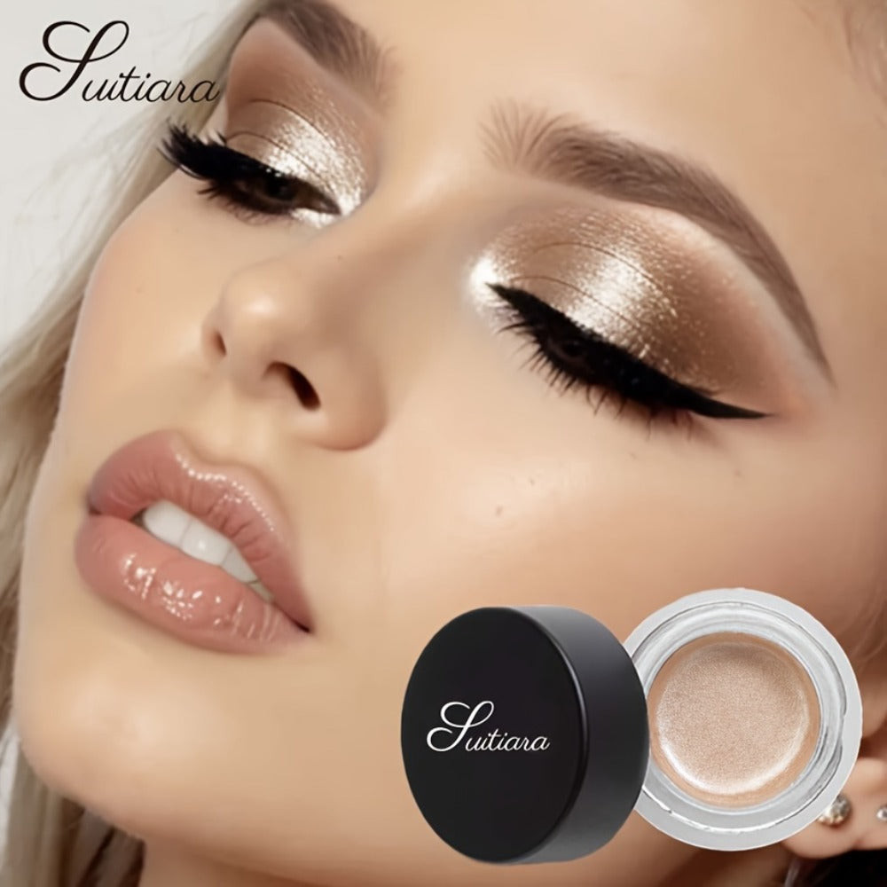 Jelly Eyeshadow 2pcs Shimmer Gel Single Color Sunset Copper High Gloss Long Lasting Fade Resistant Eye Makeup for Women Party Holiday Glam