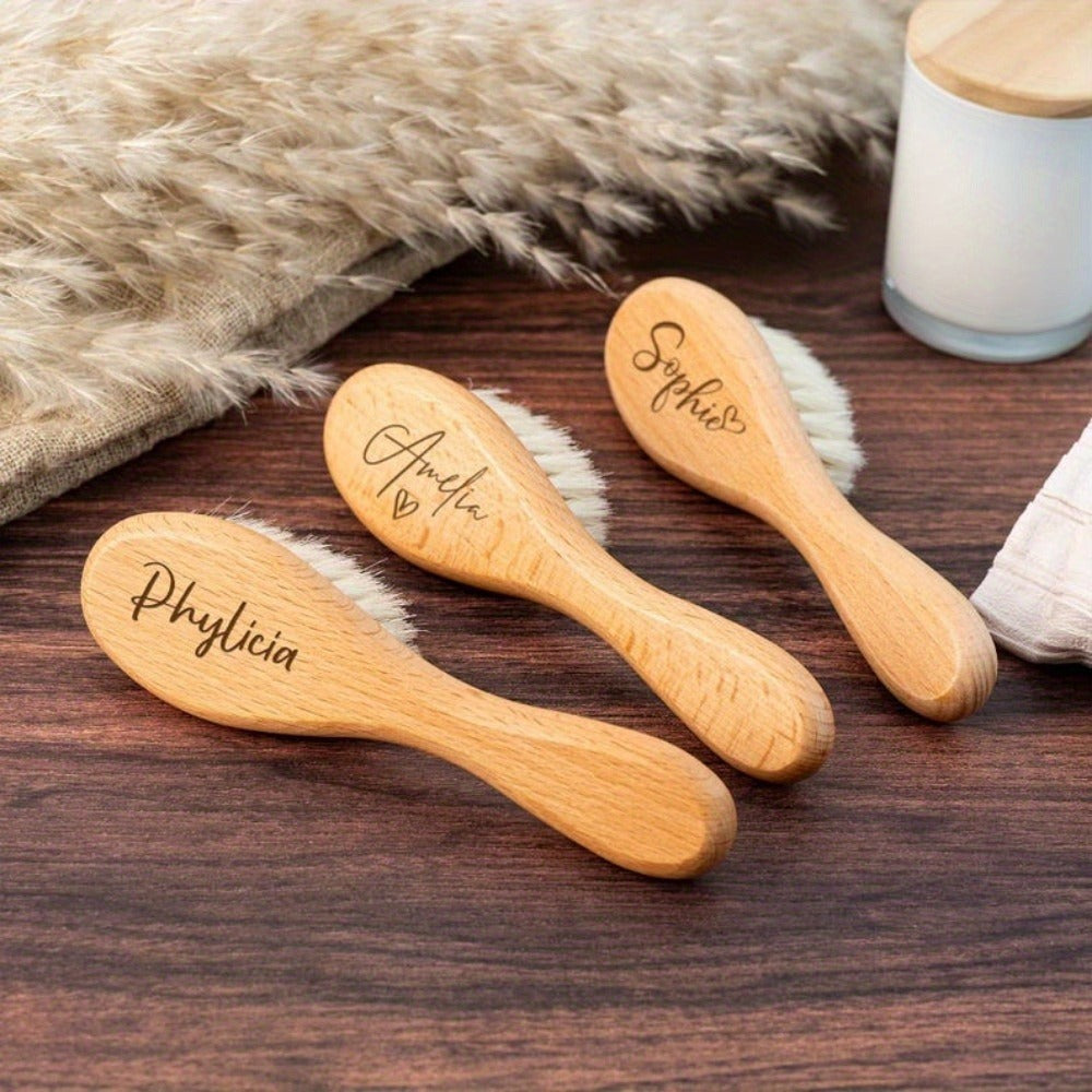 1pc Personalized Baby Brush | Engraved Name Newborn Bath & Daily Care Use Perfect Gift | Back to School | Mother's Day Gift | Teacher's Day Gift